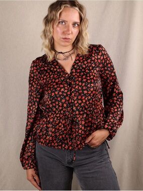 Mango Satin Blouse Size 6